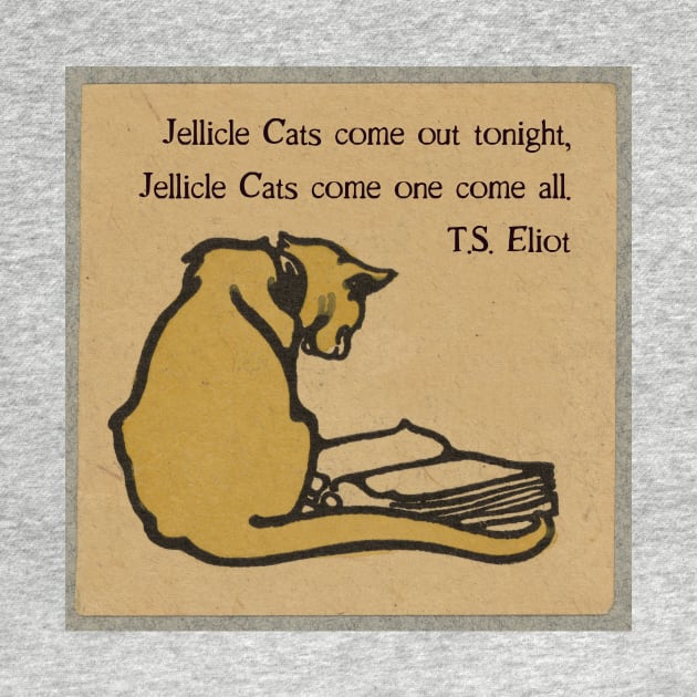 Vintage cat reads TS Eliot by picsoncotton